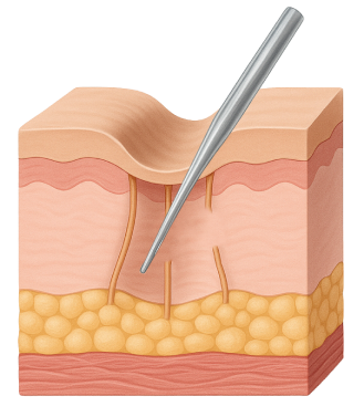 Scar band tethering skin